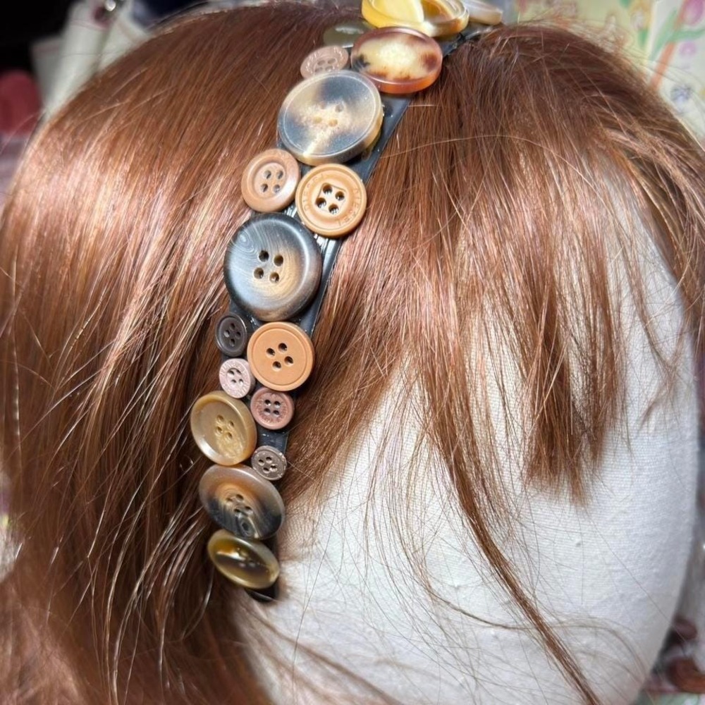Y2K handmade button headband